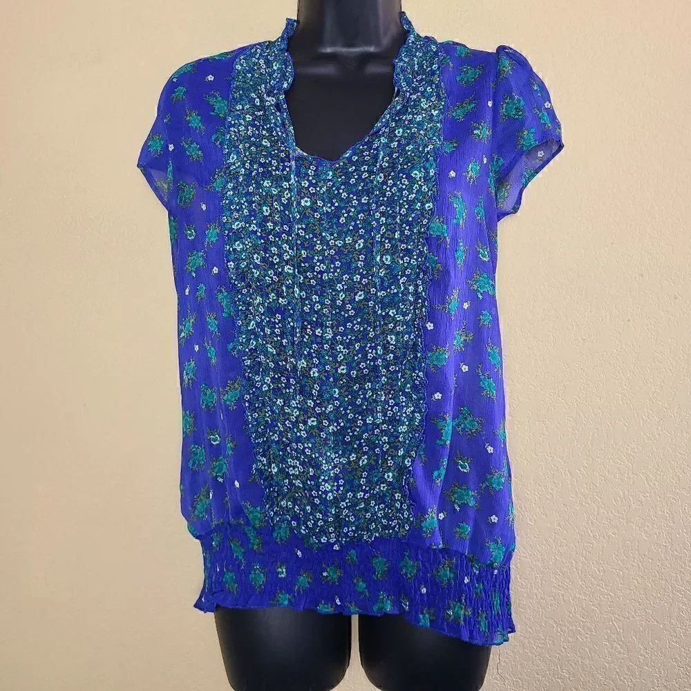 Sam & Max Floral Sheer Top